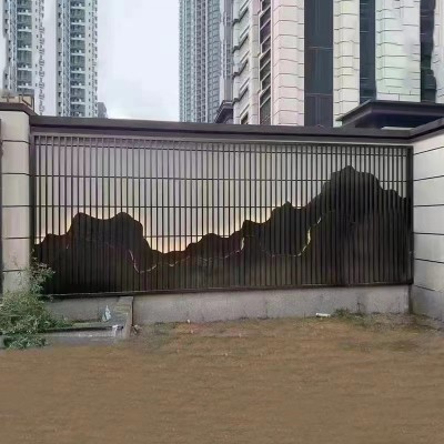 不锈钢屏风隔断厂家背景墙镂空花格承接酒店客厅售楼部大小工程图3