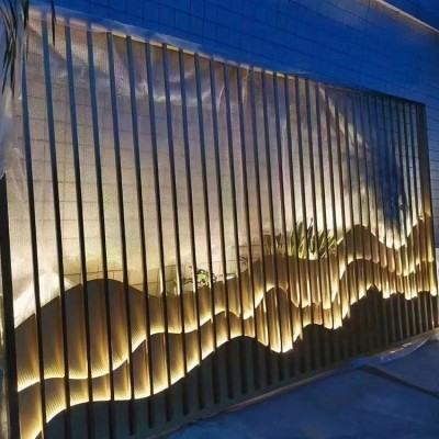 金顺恒发定制各种金属隔断 不锈钢屏风 酒店装饰装修新中式风格图4
