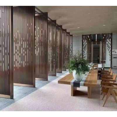 供应304/201不锈钢酒店大堂隔断 大型屏风加工定制图4