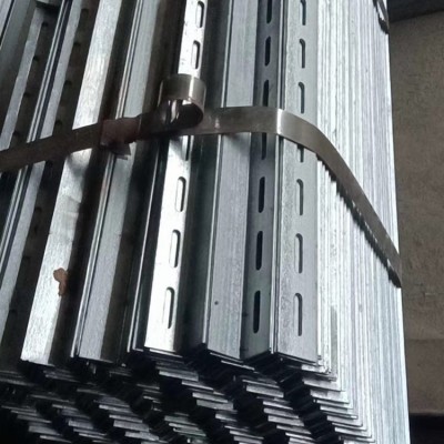 硕金 热轧钢材加工 冷弯冲孔角钢 电厂电力支架建筑幕墙镀锌角铁