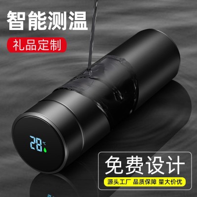 智能显温保温杯304不锈钢LED商务办公礼品杯开业周年纪念刻字国潮图2
