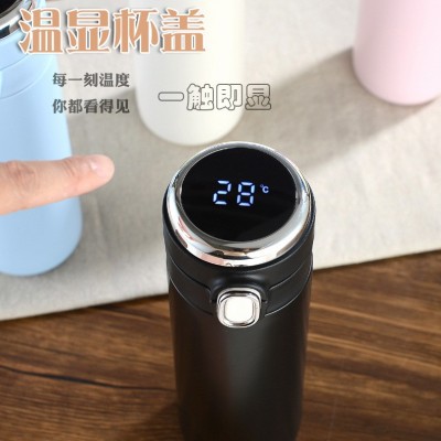 一件代发304不锈钢保温杯学生智能豌豆弹跳杯便携运动水杯礼品杯图2