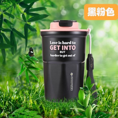 咖啡杯随行不锈钢便携高颜值内喷陶高档百货小礼品保温杯水杯批发图5