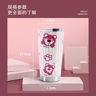 新款草莓熊不锈钢20oz汽车杯保温保冷冰霸杯户外随手咖啡杯啤酒杯图3