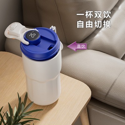 316不锈钢保温杯咖啡杯智能显温便携随行杯大容量随行杯美式水杯图3
