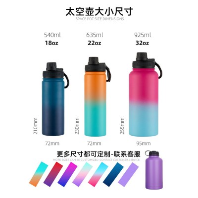 太空杯 跨境直供304不锈钢真空18oz运动水壶保温杯保冷健身水壶