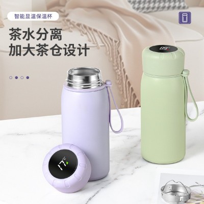 不锈钢保温杯男女高颜值水杯定制年会礼品杯子温度显示触摸温度杯图3