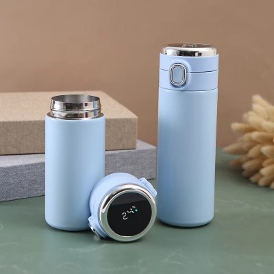 智能不锈钢保温杯男女简约水杯显示温度豌豆弹跳杯伴手礼搭配杯子图2