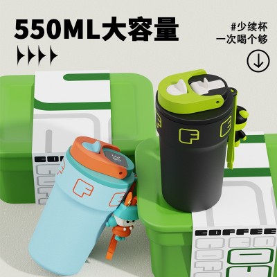 跨境316不锈钢保温杯保冷高颜值男生女生手提杯咖啡杯自带吸管杯图4