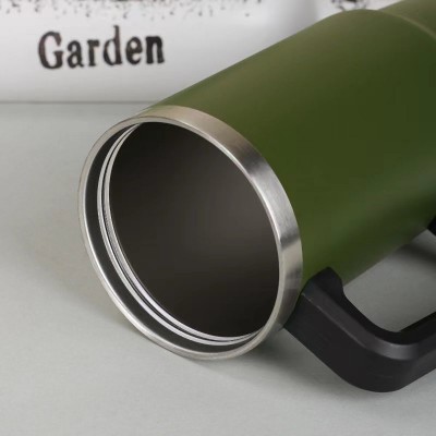 新款30oz手柄汽车杯304不锈钢保温杯带双把手冰霸杯大容量吸管杯图4
