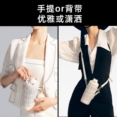 saylee小立小香风不锈钢保温杯316斜挎水杯女生高颜值吸管杯ins图4