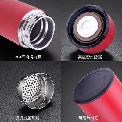 不锈钢真空保温杯简约商务直身杯办公便携水杯礼品杯印刷logo图3