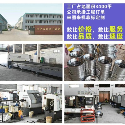 304不锈钢焊接法兰片带颈对焊大口径高压法兰盘异型非标法兰盘图3
