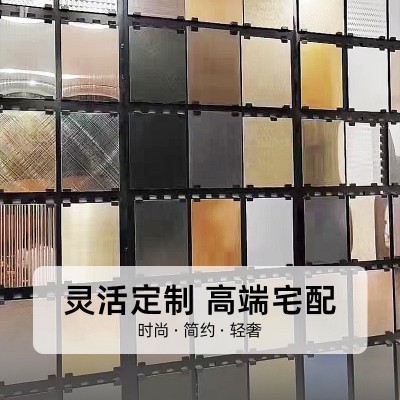 304不锈钢彩色板镭射乱纹镀铜蚀刻压花真空电镀装饰板加工处理图2