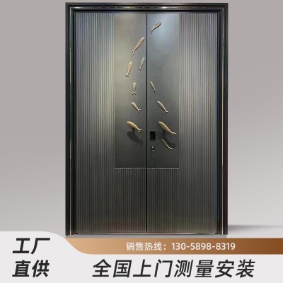 防盗门入户门精雕铸铝门进户门不锈钢别墅大门庭院大门甲级防盗门图3