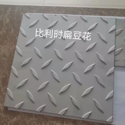 304不锈钢花纹板防滑板厂家直供压花扁豆花纹316L不锈钢板花纹板图2