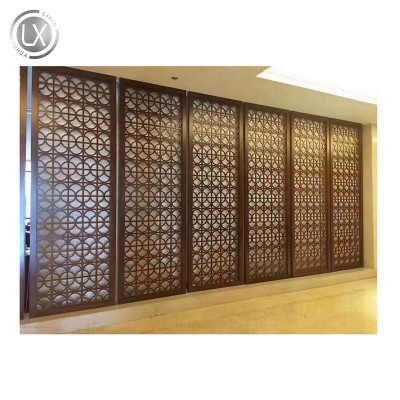 酒吧餐厅简约隔断 金属格栅隔扇装饰加工 厂家包安装铝合金屏风图3