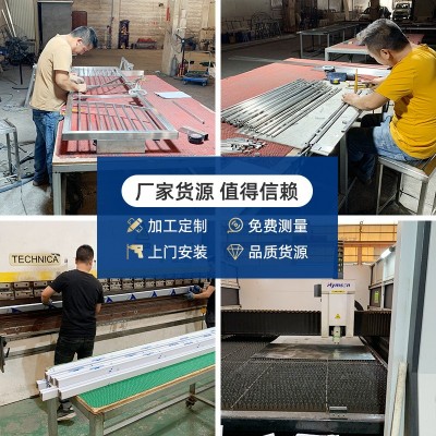 新中式简约不锈钢屏风现代玄关镂空花格金属隔断酒店装饰工程屏风图4
