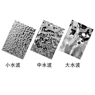 金属不锈钢水波纹8K镜面不锈钢板压花银色304吊顶背景墙装饰板图5