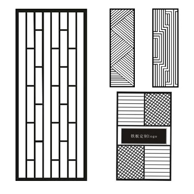 酒店中式不锈钢屏风客厅餐厅装饰铁艺屏风隔断入户玄关屏风批发图4