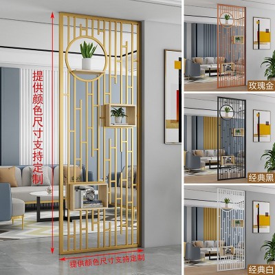 支持加工定制不锈钢屏风客厅隔断承接工程装修镂空隔断铁艺屏风图2