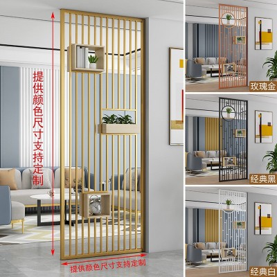 支持加工定制不锈钢屏风客厅隔断承接工程装修镂空隔断铁艺屏风图3