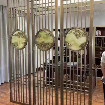 中式铝艺屏风 私人别墅花园用建材 定做隔断隔间 交货及时图3