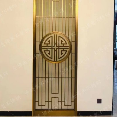 中式铝艺屏风 私人别墅花园用建材 定做隔断隔间 交货及时图4