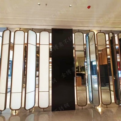 中式铝艺屏风 私人别墅花园用建材 定做隔断隔间 交货及时图1