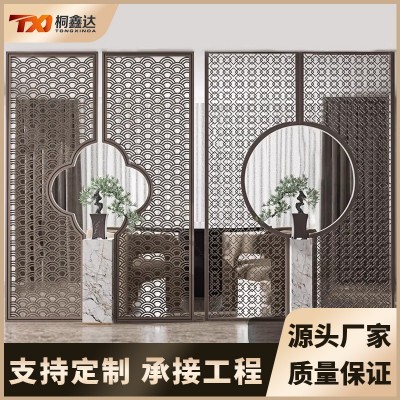 新款金属镂空屏风 豪华时尚隔断别墅酒店会所售楼部 工厂定制图1