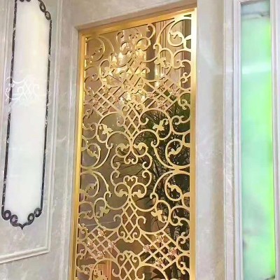 铁艺屏风镂空雕花古典屏风 家居办公酒店隔断屏风 简约不锈钢屏风图4