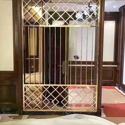 铁艺屏风镂空雕花古典屏风 家居办公酒店隔断屏风 简约不锈钢屏风图3