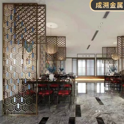 现代风新中式屏风客厅镂空花格屏风折叠移动入户玄关书房屏风隔断图2