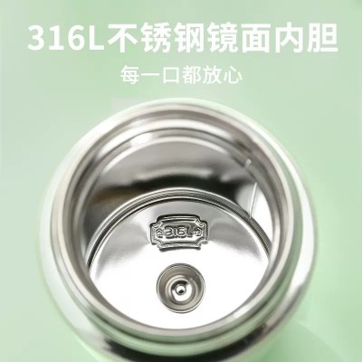 真空不锈钢女生保温杯316批发 高颜值学生弹跳吸管杯咖啡随行杯子图4