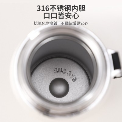 316不锈钢保温杯商务大容量户外便携吊带运动壶男太阳壶刻字logo图3