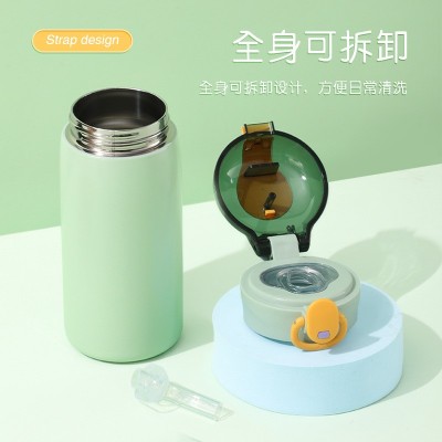 儿童保温杯女士带吸管弹跳杯便携简约随手杯学生情侣保温杯定制图3