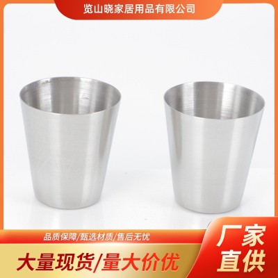 批发30毫升随身便携户外不锈钢酒杯烧酒热酒白酒杯子1个直口杯图1