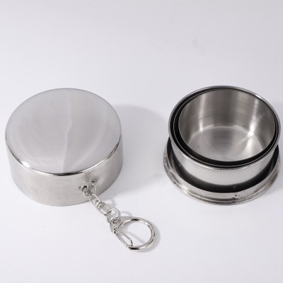 不锈钢旅行随身户外酒杯便携伸缩水杯折叠水杯酒茶杯大中小号图4