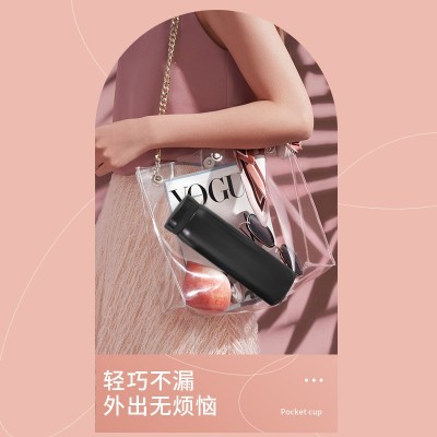 小巧可爱马克龙色随手杯304不锈钢保温杯户外便携迷你简约口袋杯图4