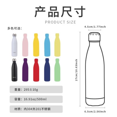 sx亚马逊304不锈钢500ml可乐瓶保温杯17oz运动水壶户外 水杯喷塑图3