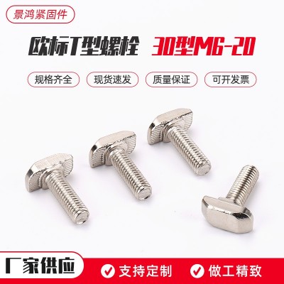欧标T型螺栓 30型 M6-20工业铝型材配件型材螺母 铝型材专用螺母图2