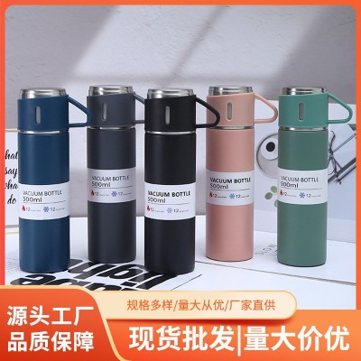 304不锈钢保温杯一杯多盖高颜值水杯创意便携杯套装热卖厂家现货图3