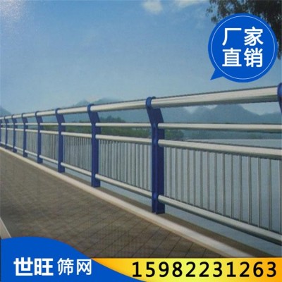 不锈钢景观桥梁护栏 人行道防撞栏杆 隔离镀锌钢管 世旺图3