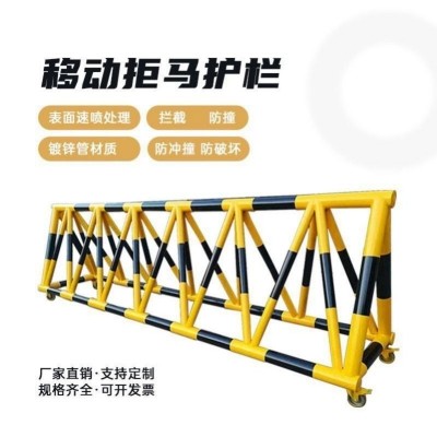 青岛拒马护栏道路隔离路障移动隔离栏交通挡车拒马防冲撞设施厂家图1