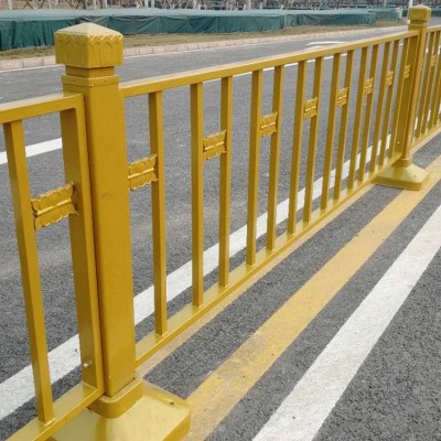 黄金护栏 城市马路文化景观金色莲花祥云隔离围栏 黄金道路护栏图3