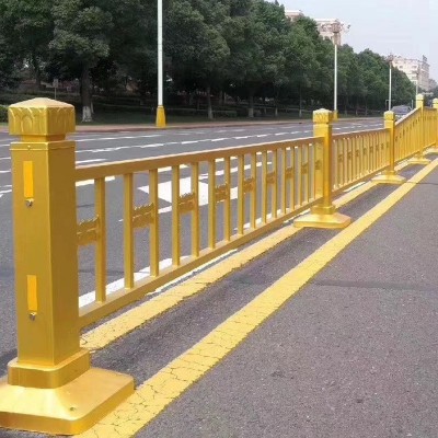 黄金道路护栏 金色莲花城市交通市政马路安全防撞栏杆 黄金护栏图3