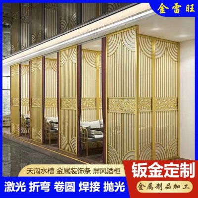 来图定制304屏风 玻璃弧度加工件包边折弯件 不锈钢弧形楼梯图3