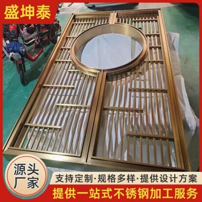 304不锈钢屏风 酒店公寓入户玄关隔断 家装金属雕刻隔断墙 美观大方图4