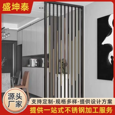 不锈钢雕花屏风 酒店茶楼玄关隔断 家装室内陈设隔断墙 防锈耐腐蚀图2