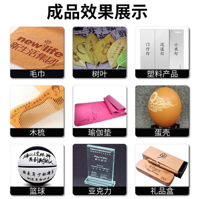 二氧化碳激光打标机铅笔竹子木头亚克力co2雕刻机皮革塑 料刻字机图4